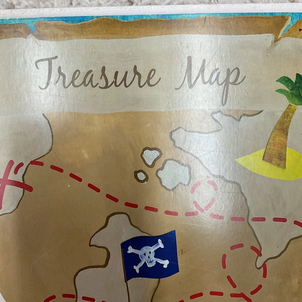 Lane Dee‎ Signs Kids Room by Stupell Pirate's Treasure Map Rectangle Wall Plaque